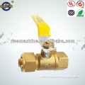 brass body single nipple ball valve for water